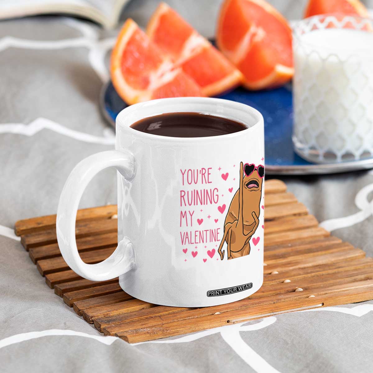 Marcus The Worm Meme Coffee Mug Funny Anti Valentines Day TS14 Print Your Wear