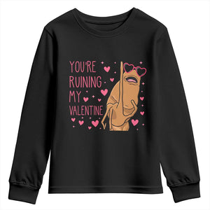 Marcus The Worm Meme Youth Sweatshirt Funny Anti Valentines Day TS14 Black Print Your Wear