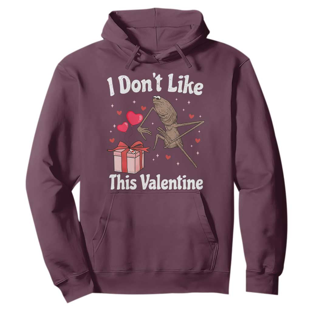 Marcus The Worm Meme Hoodie Funny Anti Valentines Day Sarcastic TS14 Maroon Print Your Wear