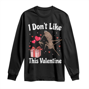Marcus The Worm Meme Long Sleeve Shirt Funny Anti Valentines Day Sarcastic TS14 Black Print Your Wear