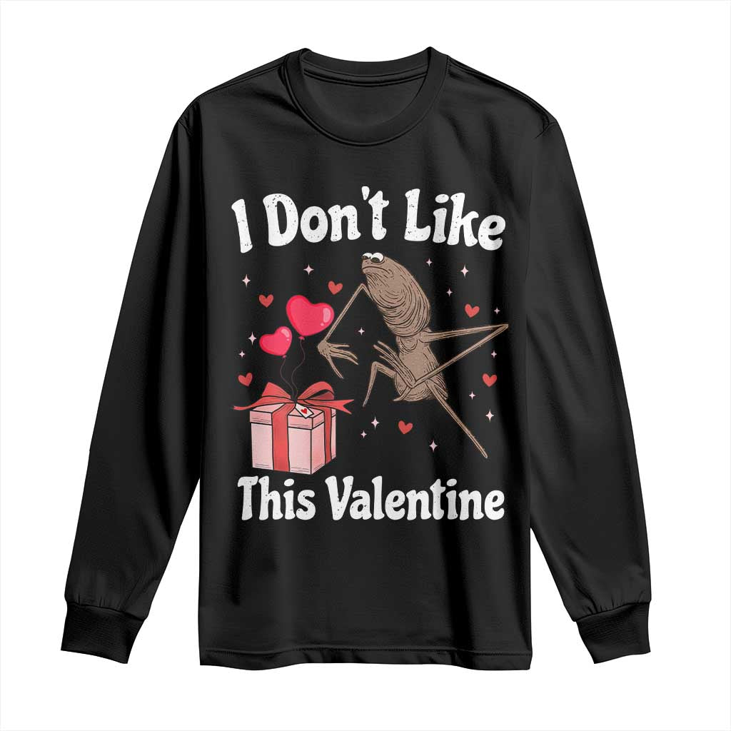 Marcus The Worm Meme Long Sleeve Shirt Funny Anti Valentines Day Sarcastic TS14 Black Print Your Wear