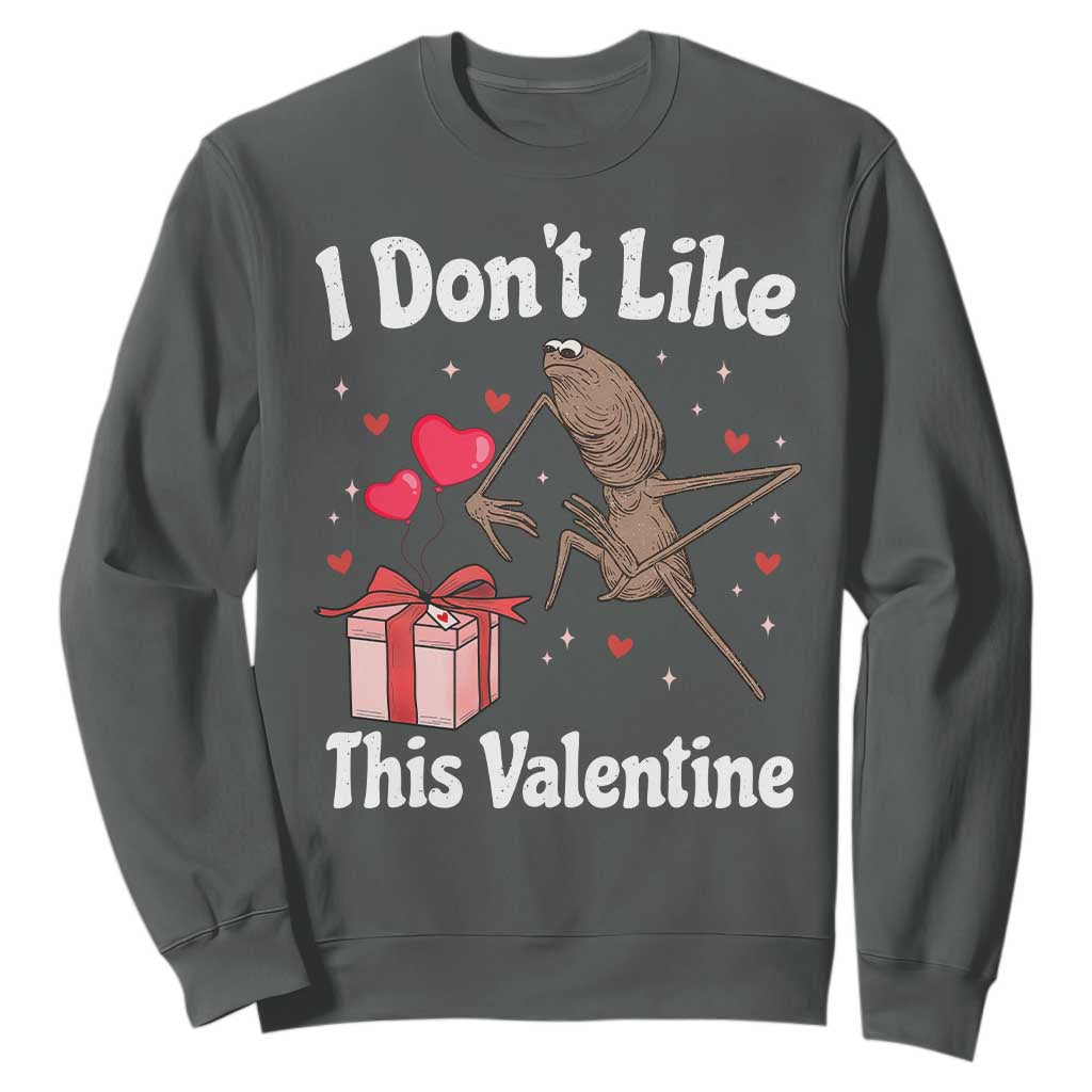 Marcus The Worm Meme Sweatshirt Funny Anti Valentines Day Sarcastic TS14 Dark Heather Print Your Wear