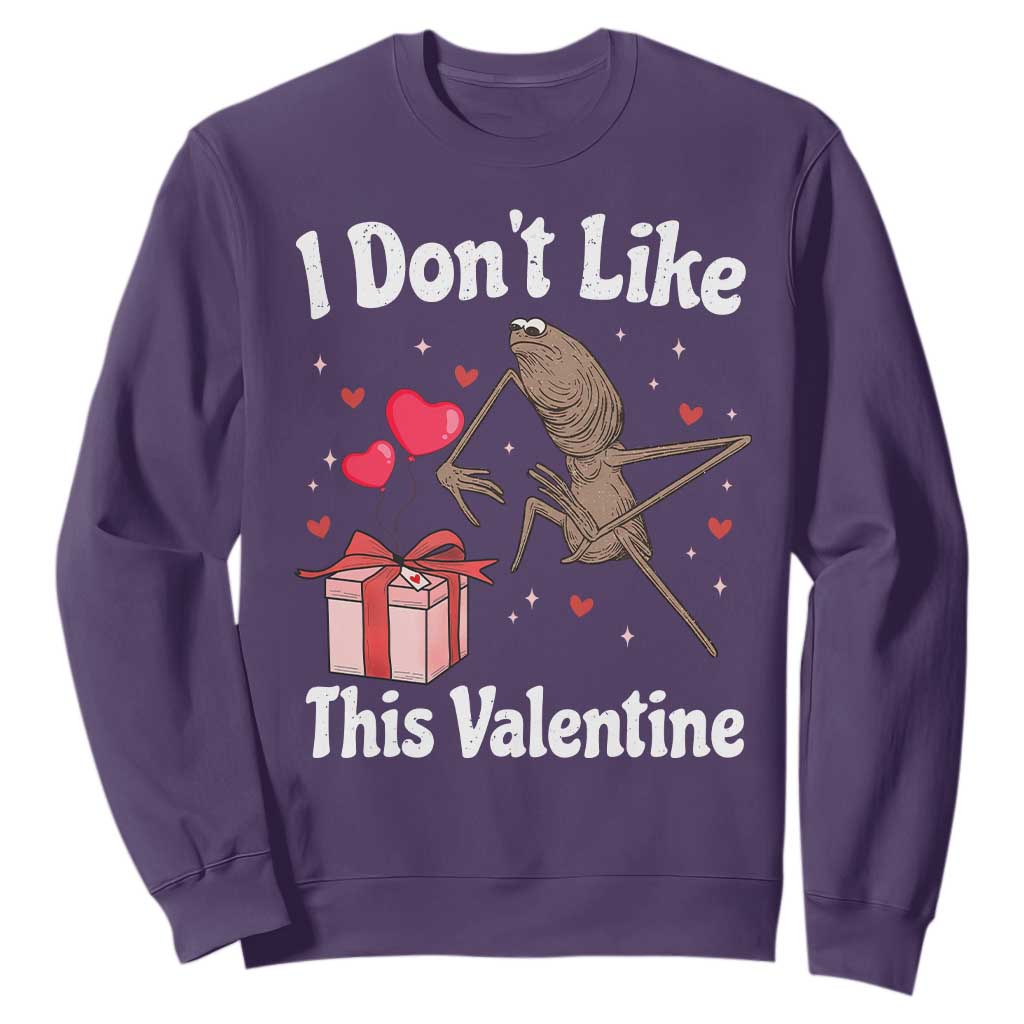 Marcus The Worm Meme Sweatshirt Funny Anti Valentines Day Sarcastic TS14 Purple Print Your Wear