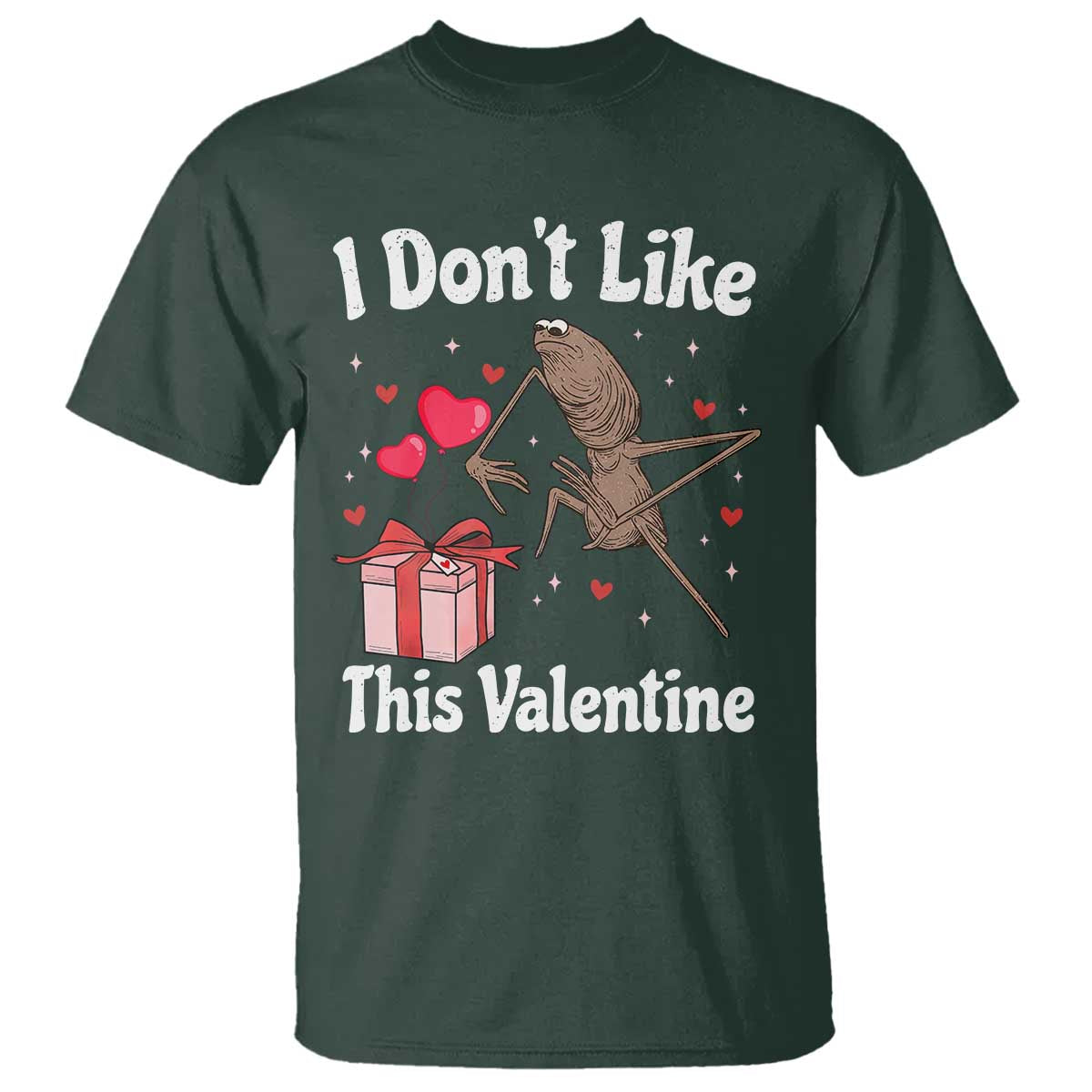 Marcus The Worm Meme T Shirt Funny Anti Valentines Day Sarcastic TS14 Dark Forest Green Print Your Wear