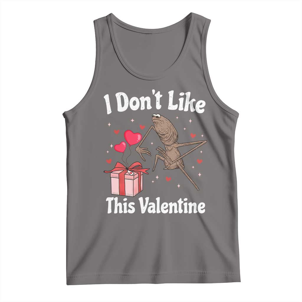 Marcus The Worm Meme Tank Top Funny Anti Valentines Day Sarcastic TS14 Deep Heather Print Your Wear