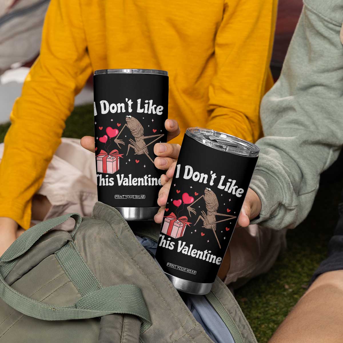 Marcus The Worm Meme Tumbler Cup Funny Anti Valentines Day Sarcastic TS14 Print Your Wear
