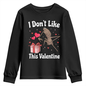 Marcus The Worm Meme Youth Sweatshirt Funny Anti Valentines Day Sarcastic TS14 Black Print Your Wear