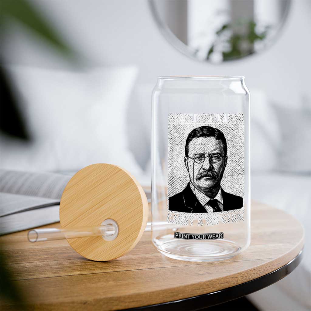 Theodore Roosevelt Quote Glass Can Speak Softly and Carry A Big Stick TS14 Print Your Wear