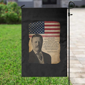 Theodore Roosevelt Quote Garden Flag American President History TS14 Print Your Wear