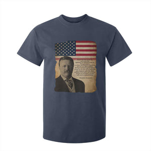 Theodore Roosevelt Quote T Shirt For Kid American President History TS14 Navy Print Your Wear