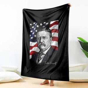 Theodore Roosevelt Patriotic American Flag President Throw Blanket TS14 Print Your Wear