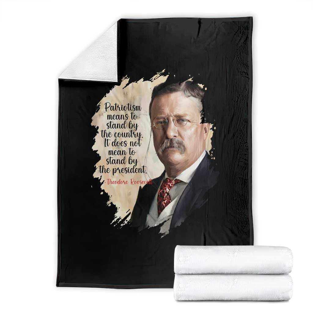 Theodore Roosevelt Quote Throw Blanket American History Presidents Day TS14 Black Print Your Wear