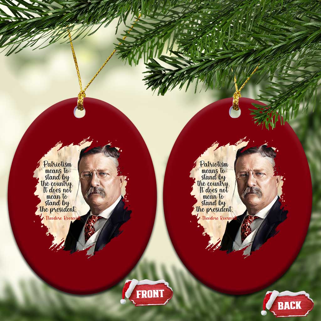 Theodore Roosevelt Quote Ceramic Ornament American History Presidents Day TS14 Print Your Wear