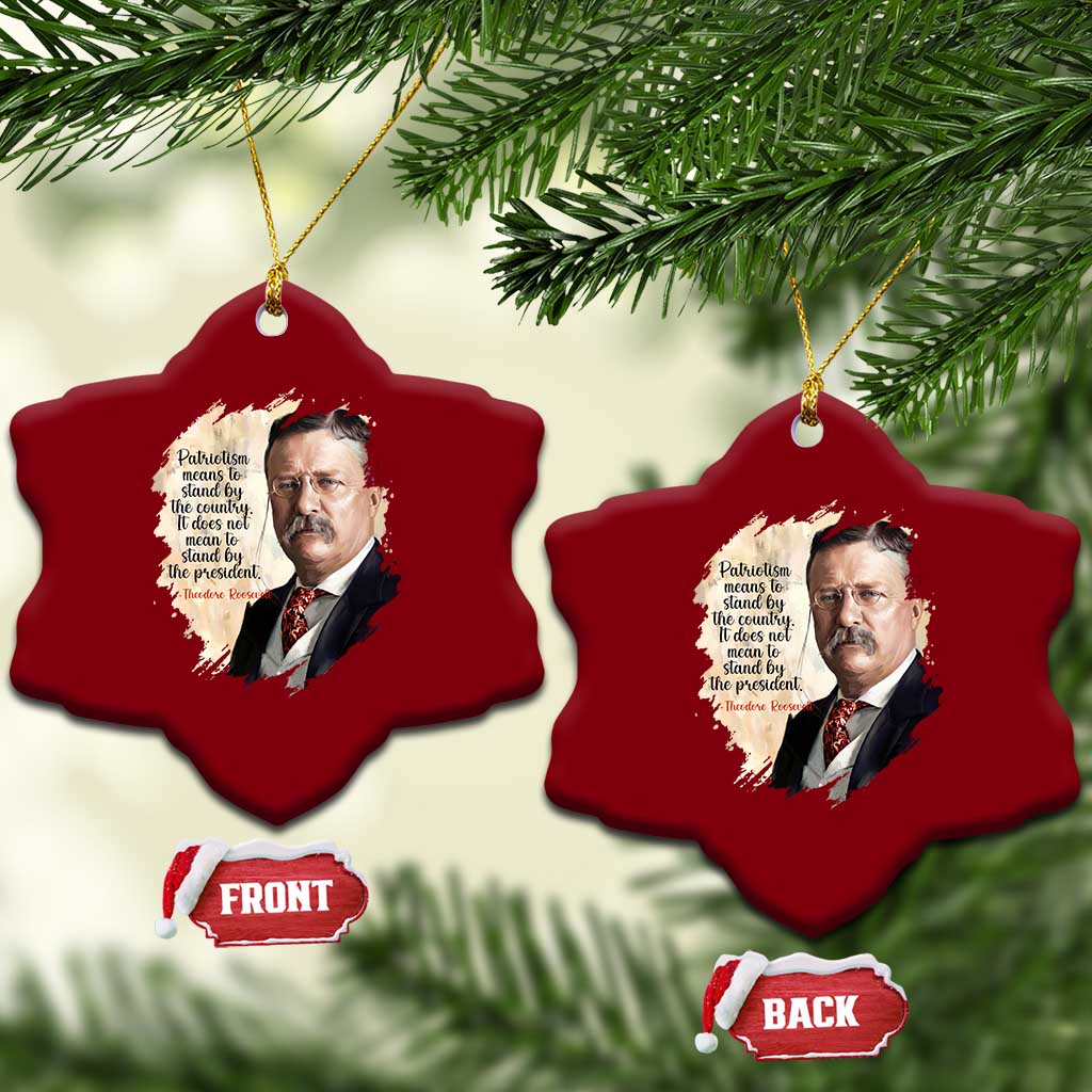 Theodore Roosevelt Quote Ceramic Ornament American History Presidents Day TS14 Print Your Wear