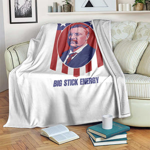 Theodore Roosevelt Patriotic American Flag Throw Blanket Big Stick Energy President TS14 Print Your Wear