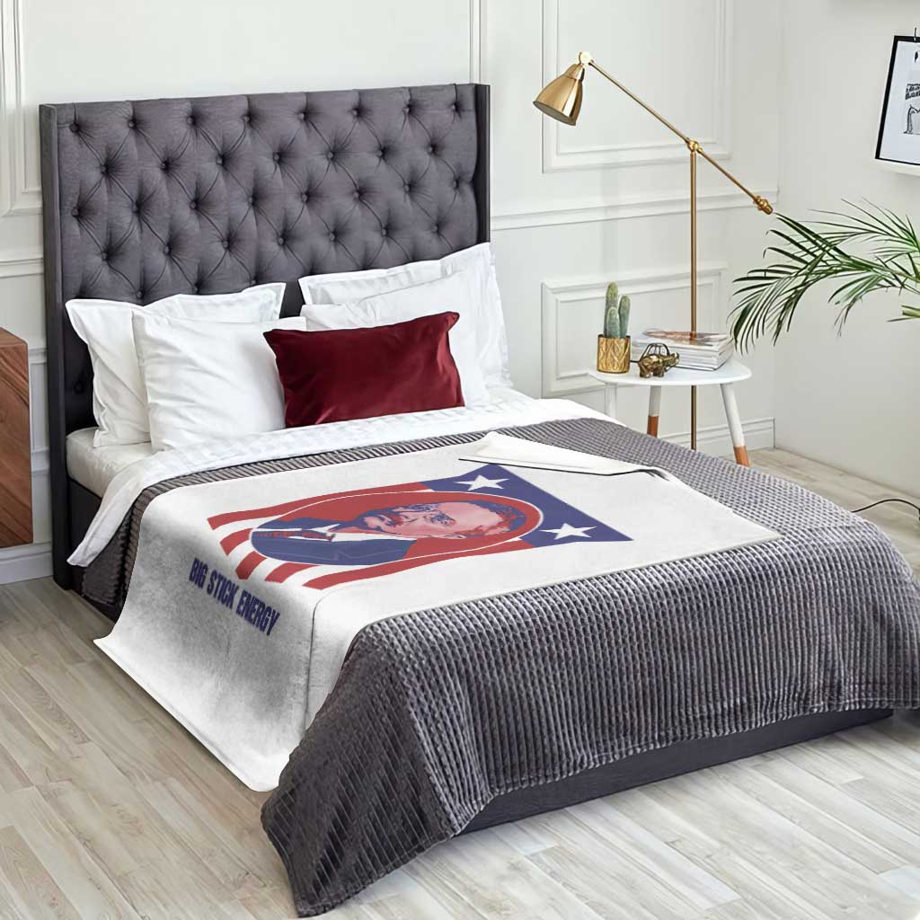 Theodore Roosevelt Patriotic American Flag Throw Blanket Big Stick Energy President TS14 Print Your Wear