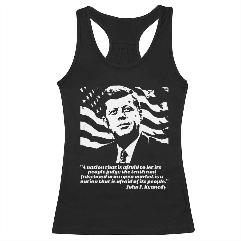 Theodore Roosevelt Quote Racerback Tank Top Patriotic American Flag Presidents Day TS14 Black Print Your Wear