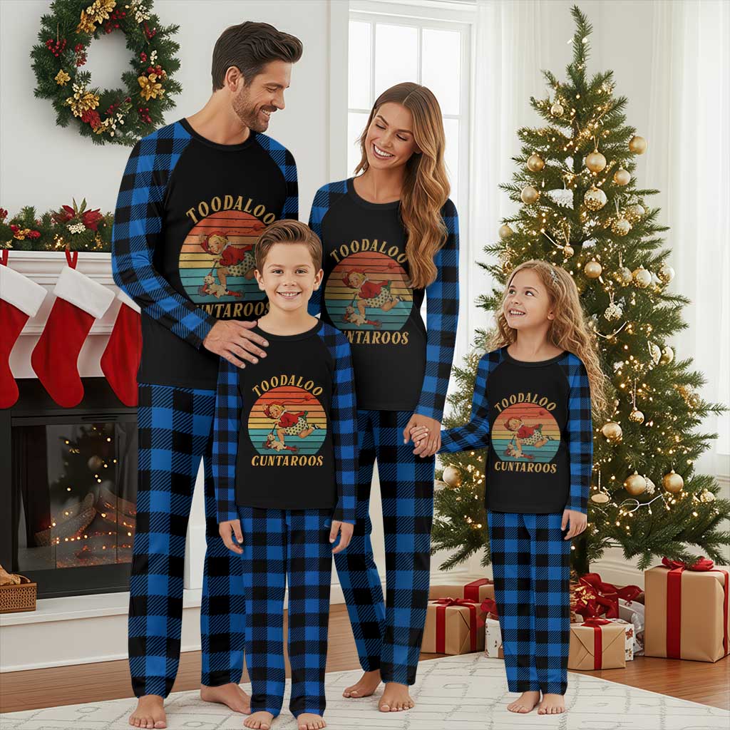 Toodaloo Cuntaroos Plaid Pajama Set Funny Sarcastic Goodbye Humor TS14 Blue Plaid Print Your Wear