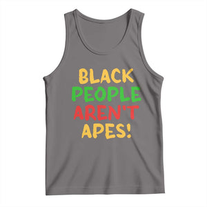 Black People Aren't Apes Tank Top Anti Racist Protest TS14 Deep Heather Print Your Wear