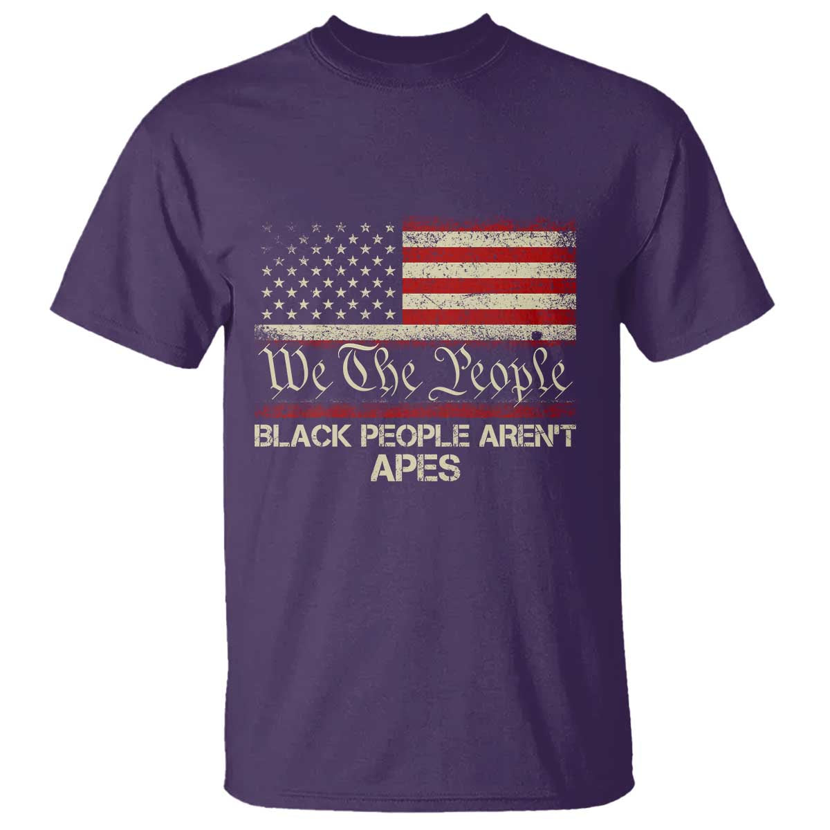 Black People Aren't Apes T Shirt We The People Anti Racist Protest TS14 Purple Print Your Wear