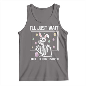 Funny Easter Skeleton Tank Top I'll Just Wait Until The Hunt Is Over TS14 Deep Heather Print Your Wear