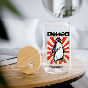 Flight was Never an Option Glass Can Funny Penguin Knife Sarcastic TS14 Print Your Wear