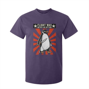 Flight was Never an Option T Shirt For Kid Funny Penguin Knife Sarcastic TS14 Purple Print Your Wear