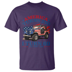 America Turns 250 I Turn 60 1966 60th Birthday T Shirt Compact Classic Off-road SUV TS14 Purple Print Your Wear