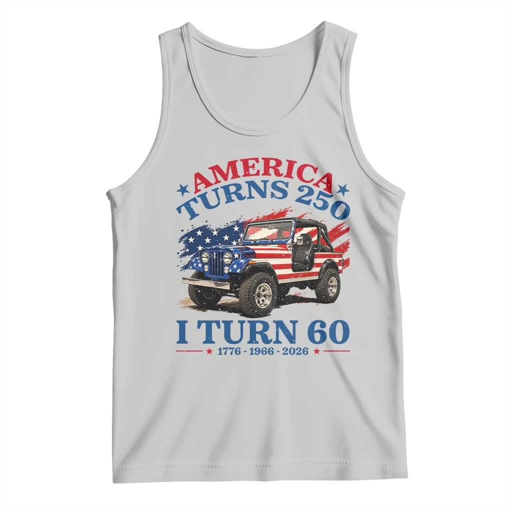 America Turns 250 I Turn 60 1966 60th Birthday Tank Top Compact Classic Off-road SUV TS14 Ash Print Your Wear