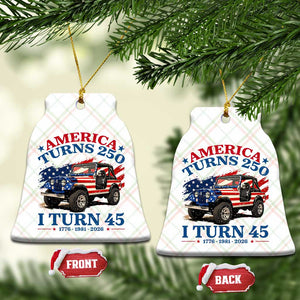 America Turns 250 I Turn 45 1981 45th Birthday Ceramic Ornament Compact Classic Off-road SUV TS14 Print Your Wear