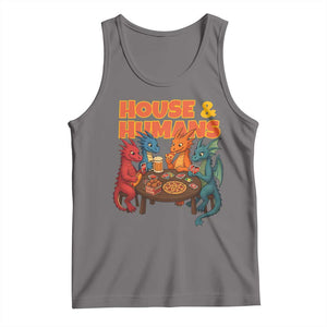 Houses Humans Tank Top Funny RPG Parody Gamer TS14 Deep Heather Print Your Wear
