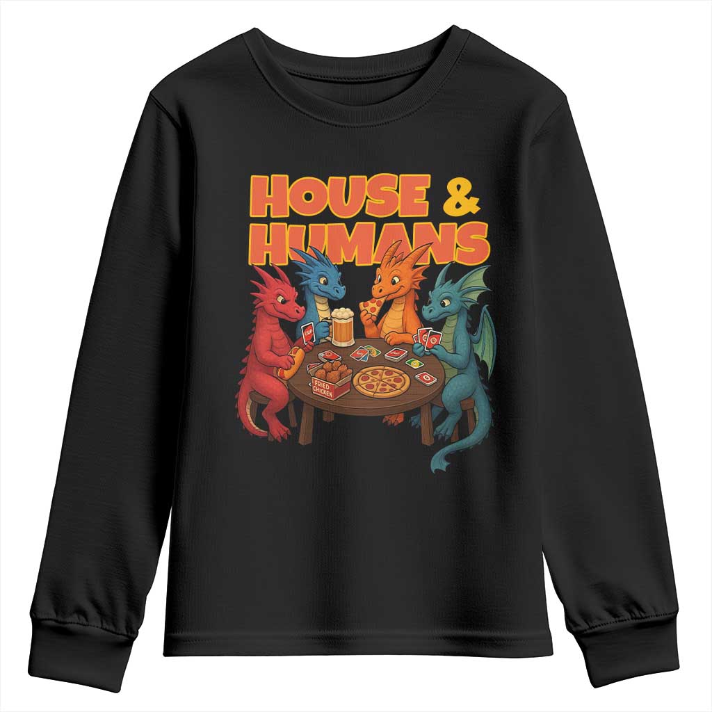 Houses Humans Youth Sweatshirt Funny RPG Parody Gamer TS14 Black Print Your Wear