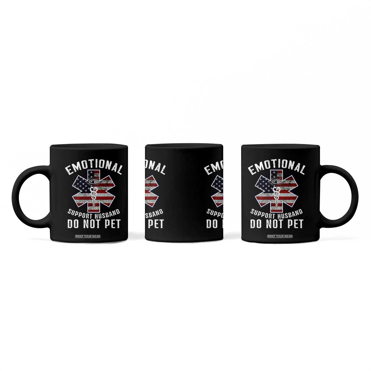 Emotional Support Husband Do Not Pet Coffee Mug Funny Couples TS14 Print Your Wear