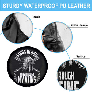 Native American Idian Chief Spare Tire Cover Sioux Blood Runs Through My Veins TS14 Print Your Wear