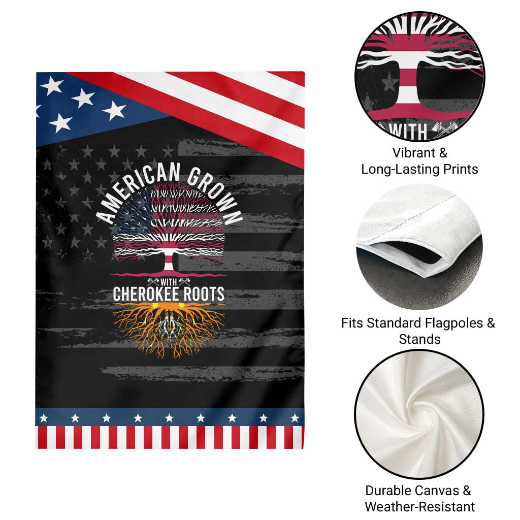 Native American Flag Garden Flag American Grown With Cherokee Roots TS14 Print Your Wear