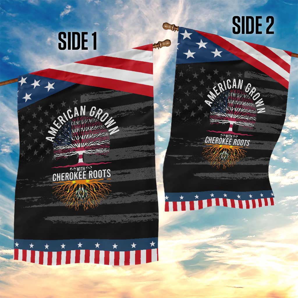 Native American Flag Garden Flag American Grown With Cherokee Roots TS14 Print Your Wear