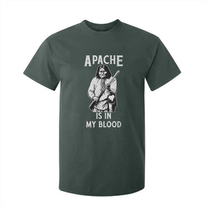 Native American T Shirt For Kid Apache Is In My Blood TS14 Dark Forest Green Print Your Wear