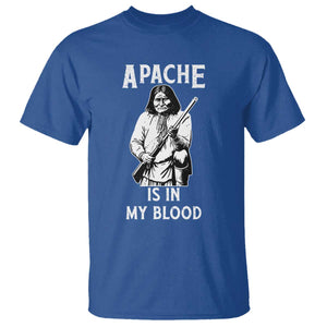 Native American T Shirt Apache Is In My Blood TS14 Royal Blue Print Your Wear