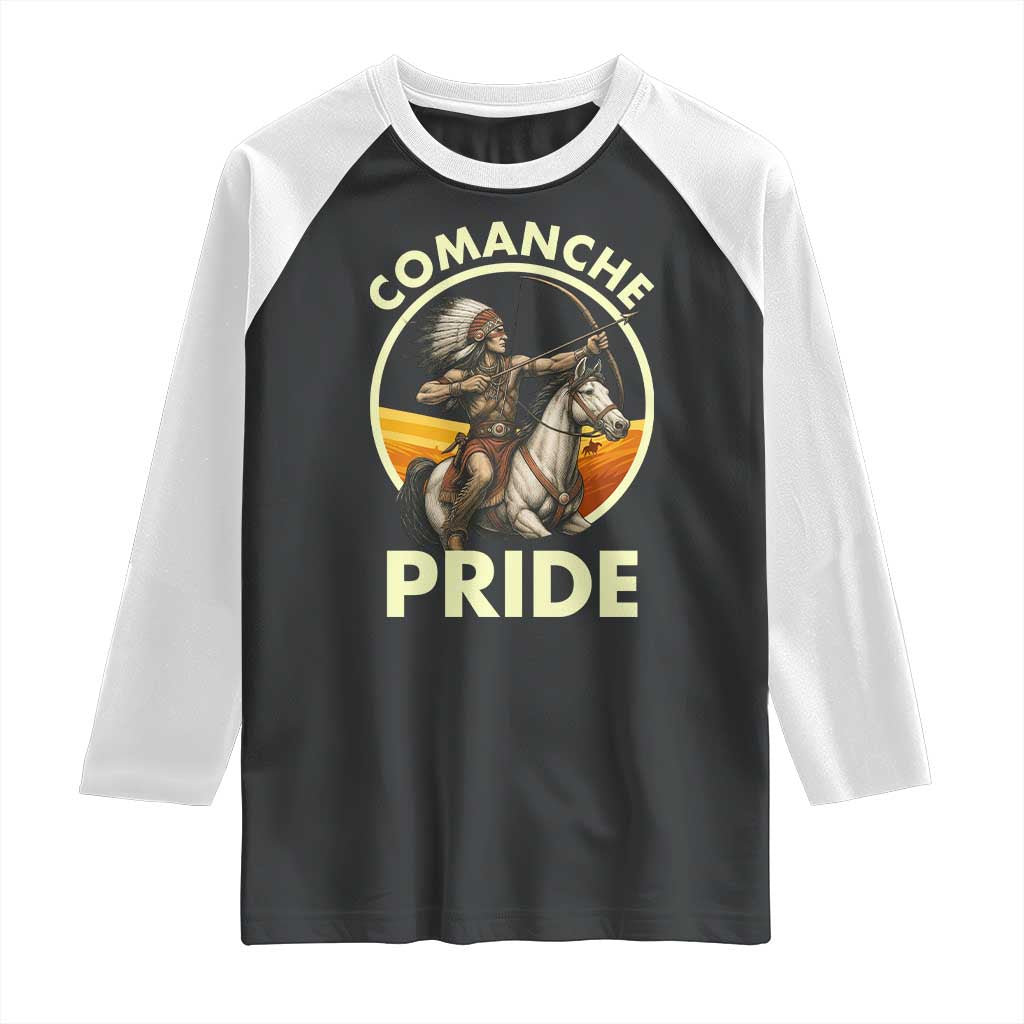 Native American Comanche Pride Indigenous People Day Raglan Shirt TS14 Black White Print Your Wear
