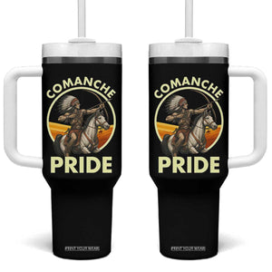 Native American Comanche Pride Indigenous People Day Tumbler With Handle TS14 One Size: 40 oz Black Print Your Wear