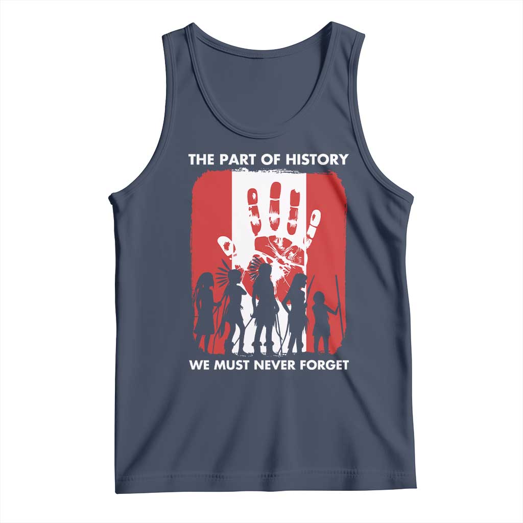 Native American Child Idian Tank Top The Part Of History We Must Never Forget TS14 Navy Print Your Wear