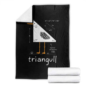 Triangull Triangle Seagull Bird Pun Throw Blanket Funny Math Teacher Joke Humor TS14 Black Print Your Wear