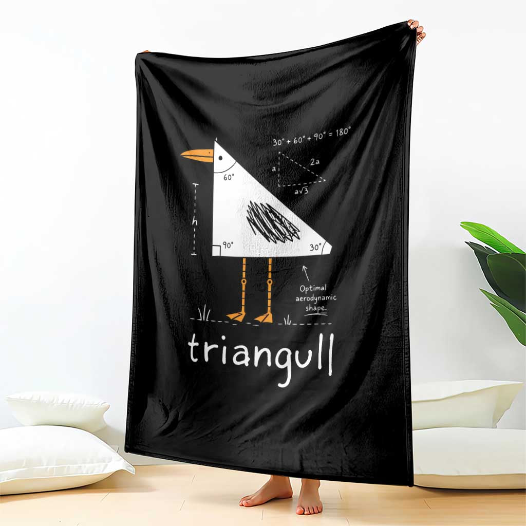 Triangull Triangle Seagull Bird Pun Throw Blanket Funny Math Teacher Joke Humor TS14 Print Your Wear