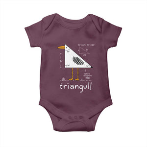Triangull Triangle Seagull Bird Pun Baby Onesie Funny Math Teacher Joke Humor TS14 Maroon Print Your Wear