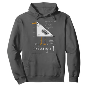 Triangull Triangle Seagull Bird Pun Hoodie Funny Math Teacher Joke Humor TS14 Dark Heather Print Your Wear