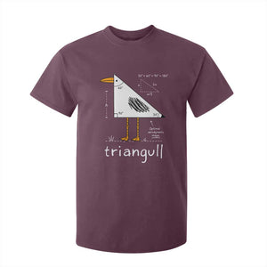 Triangull Triangle Seagull Bird Pun T Shirt For Kid Funny Math Teacher Joke Humor TS14 Maroon Print Your Wear