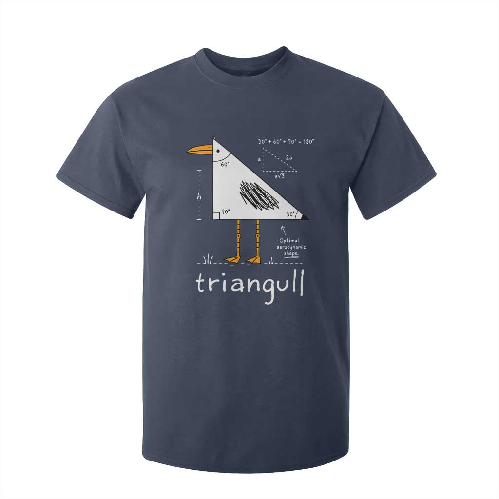 Triangull Triangle Seagull Bird Pun T Shirt For Kid Funny Math Teacher Joke Humor TS14 Navy Print Your Wear