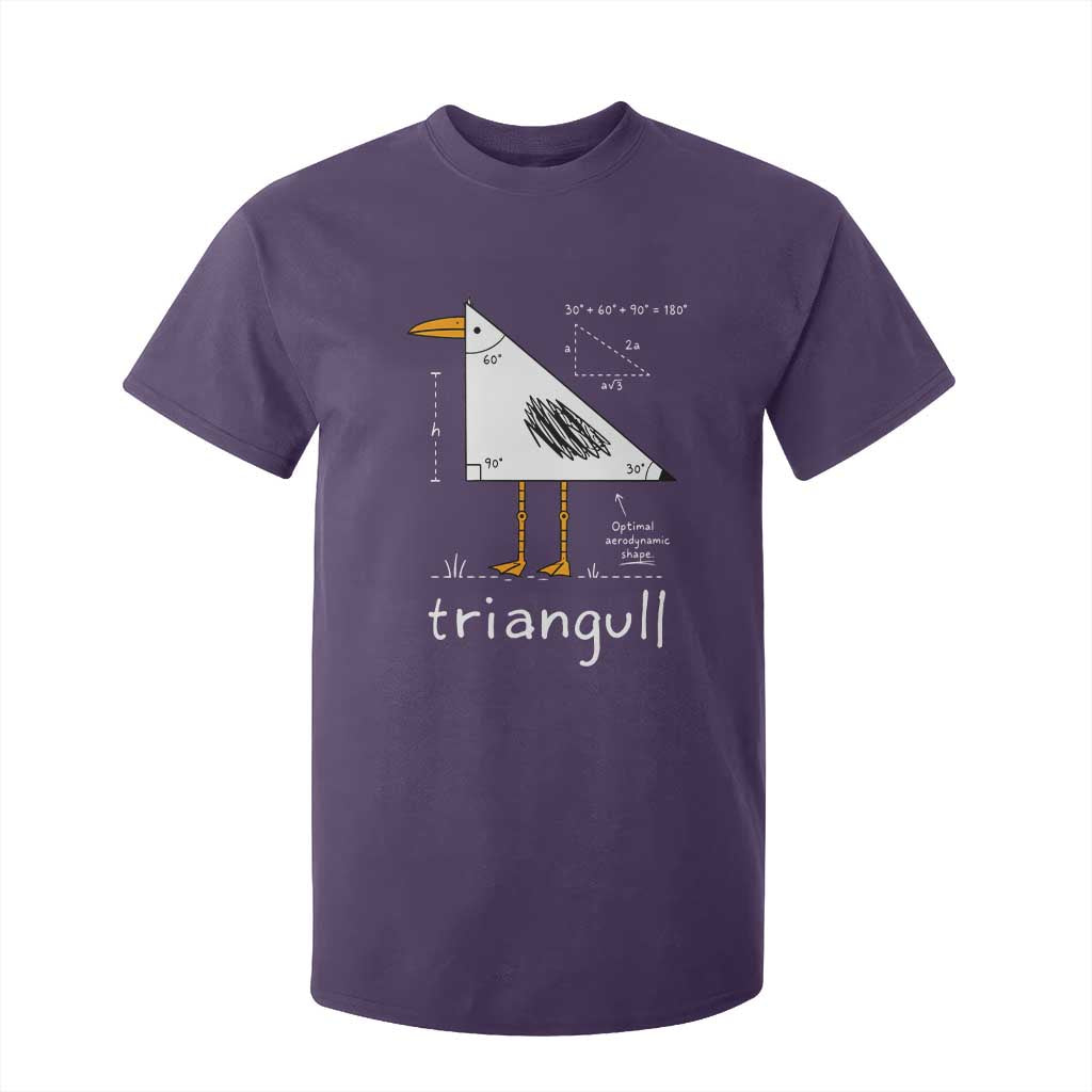 Triangull Triangle Seagull Bird Pun T Shirt For Kid Funny Math Teacher Joke Humor TS14 Purple Print Your Wear
