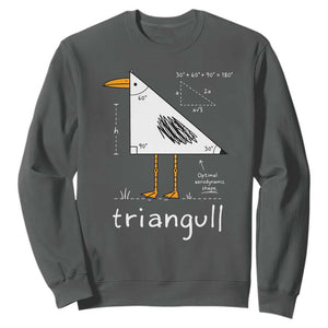 Triangull Triangle Seagull Bird Pun Sweatshirt Funny Math Teacher Joke Humor TS14 Dark Heather Print Your Wear