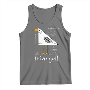Triangull Triangle Seagull Bird Pun Tank Top Funny Math Teacher Joke Humor TS14 Black Heather Print Your Wear